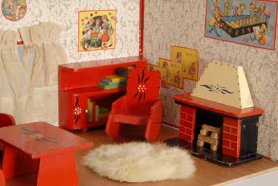 Geudo meubeltjes haard, schommelstoel etc.